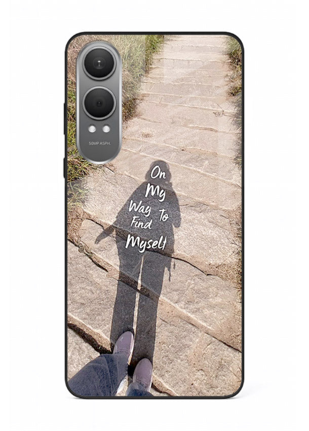 Mountain Path Motivation hiking trail artwork OnePlus Nord CE4 Lite glass back cover