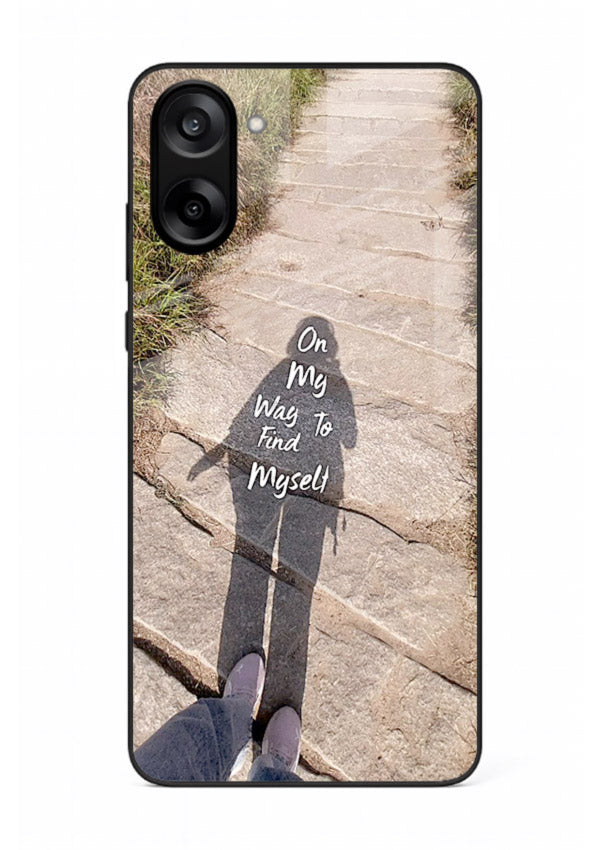Mountain Path Motivation hiking trail artwork OnePlus Nord CE5 glass back cover
