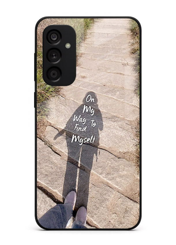Mountain Path Motivation hiking trail artwork Samsung A04s 5G glass back cover