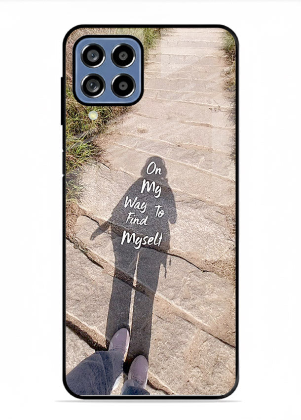 Mountain Path Motivation hiking trail artwork Samsung M33 5G glass back cover