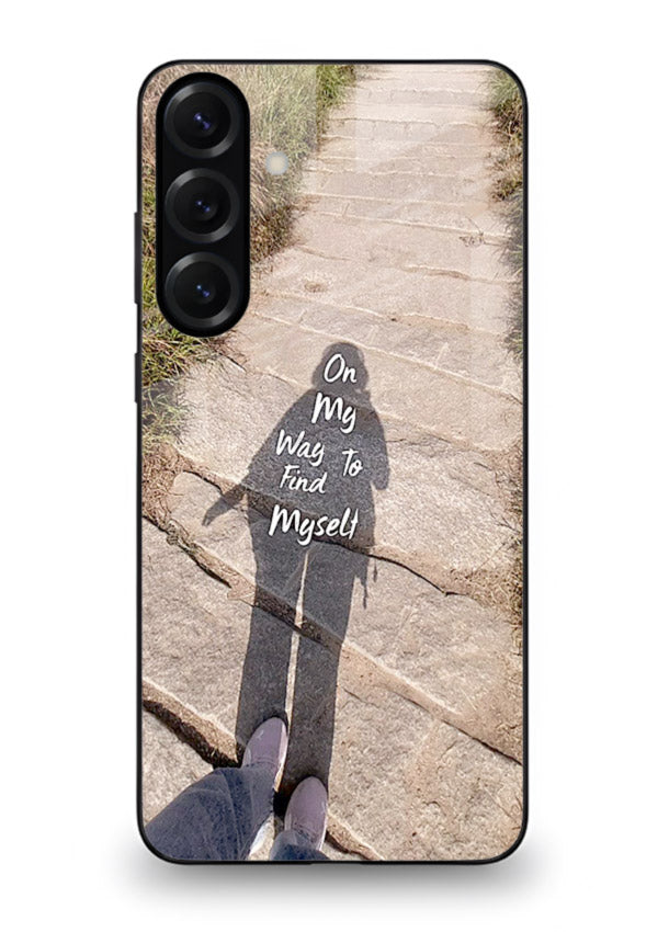 Mountain Path Motivation hiking trail artwork Samsung S24 FE glass back cover