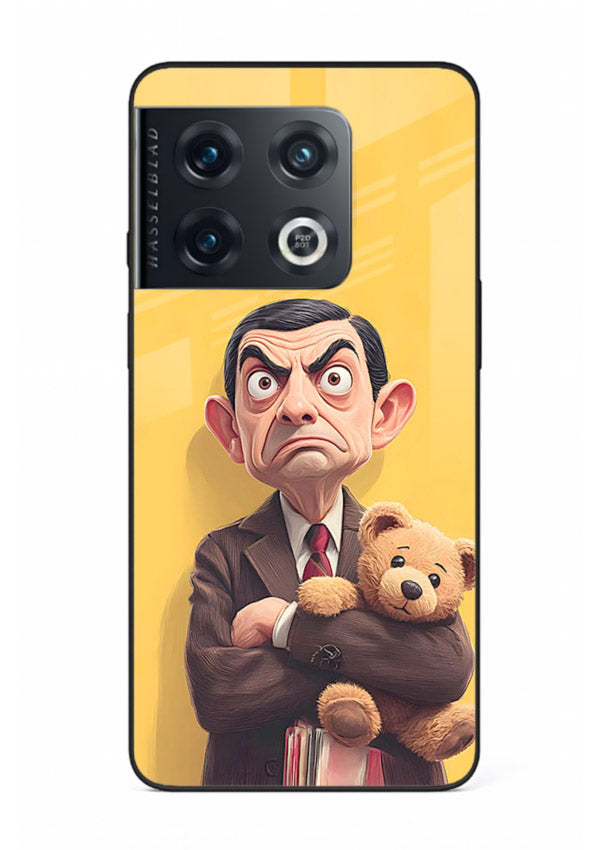 mr bean attitude cartoon art OnePlus 10 Pro glass cover funny retro character case