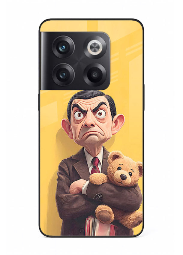 mr bean attitude cartoon art OnePlus 10T glass cover funny retro character case