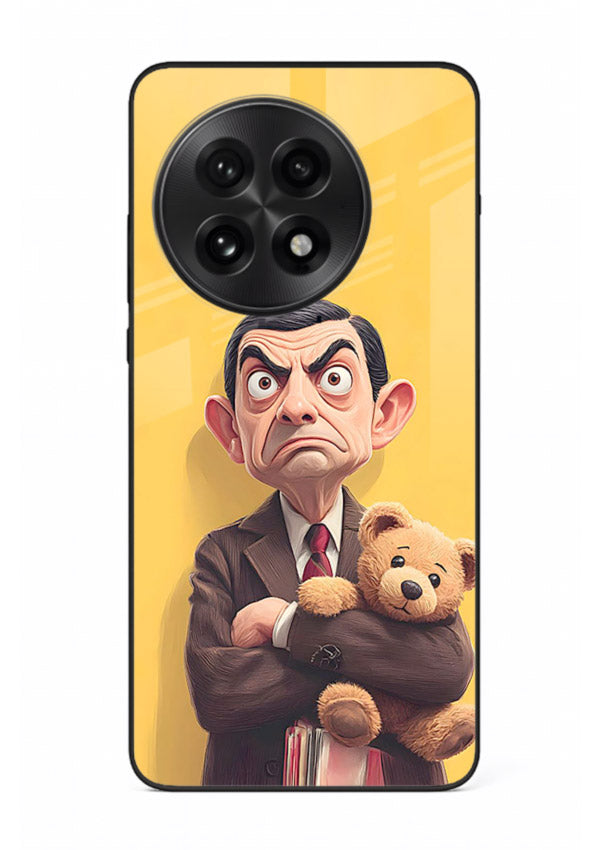 mr bean attitude cartoon art OnePlus 13R glass cover funny retro character case