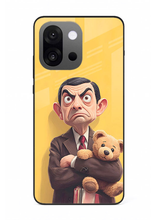 mr bean attitude cartoon art OnePlus 13s glass cover funny retro character case