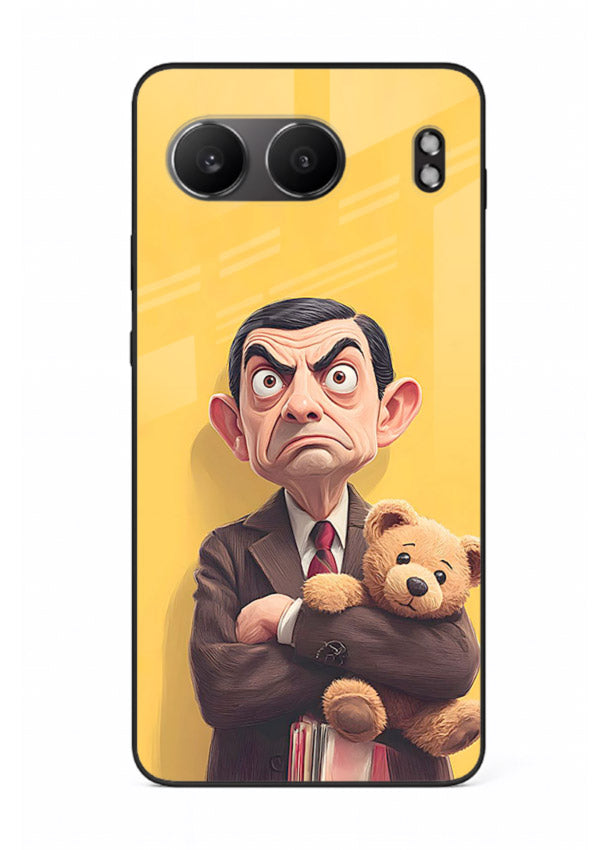 mr bean attitude cartoon art OnePlus Nord 4 glass cover funny retro character case