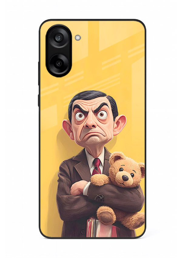 mr bean attitude cartoon art OnePlus Nord CE5 glass cover funny retro character case