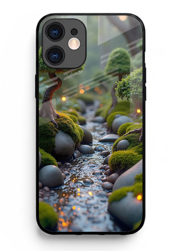 Mystic Bonsai Path enchanted bonsai forest artwork iphone 12 mini glass back cover