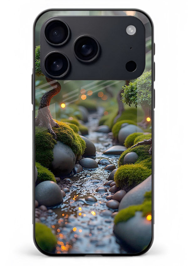 Mystic Bonsai Path enchanted bonsai forest artwork iphone 18 pro max glass back cover