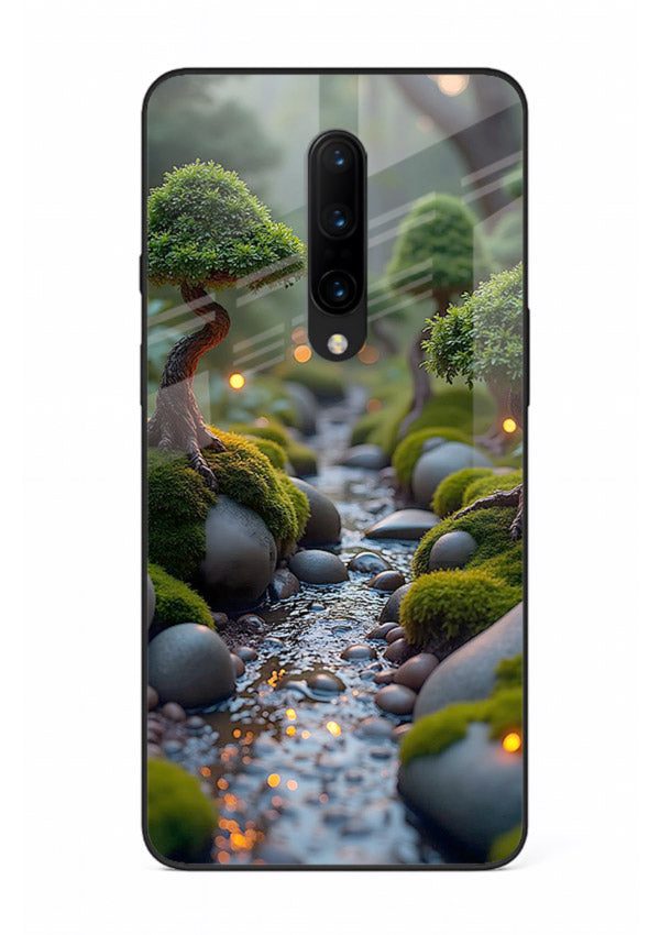 Mystic Bonsai Path enchanted bonsai forest artwork OnePlus 8 glass back cover