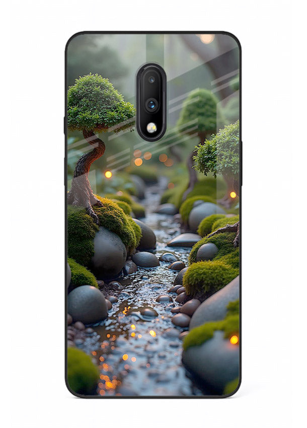 Mystic Bonsai Path enchanted bonsai forest artwork OnePlus 7 glass back cover