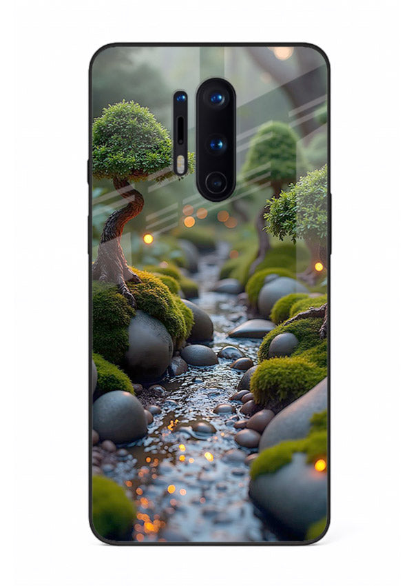Mystic Bonsai Path enchanted bonsai forest artwork OnePlus 8 Pro glass back cover