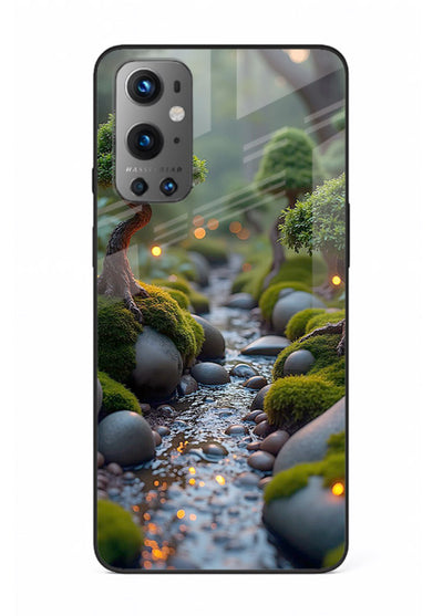 Mystic Bonsai Path enchanted bonsai forest artwork OnePlus 9 glass back cover