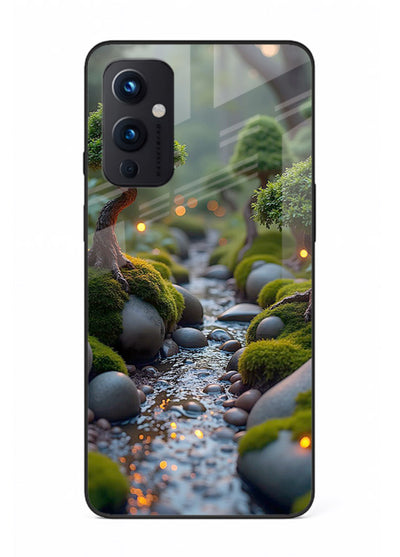 Mystic Bonsai Path enchanted bonsai forest artwork OnePlus 9 Pro glass back cover