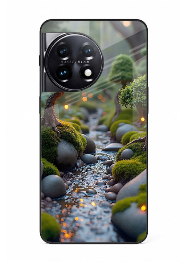 Mystic Bonsai Path enchanted bonsai forest artwork OnePlus 11 glass back cover