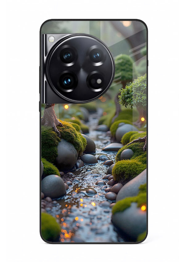 Mystic Bonsai Path enchanted bonsai forest artwork OnePlus 12 glass back cover