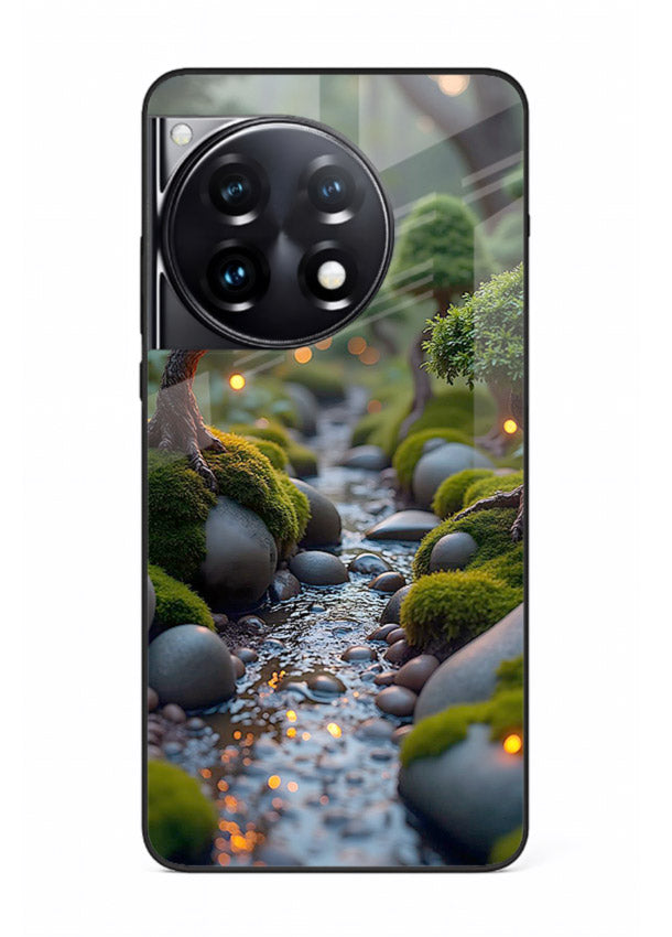 Mystic Bonsai Path enchanted bonsai forest artwork OnePlus 12R glass back cover