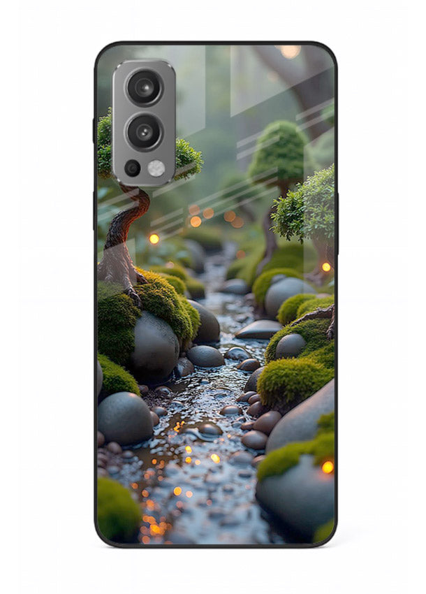 Mystic Bonsai Path enchanted bonsai forest artwork OnePlus Nord 2 glass back cover