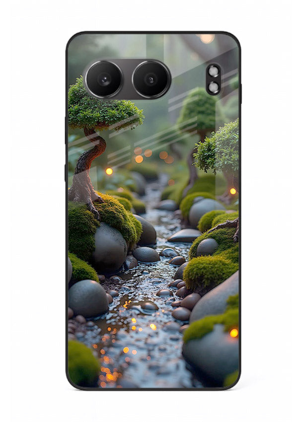 Mystic Bonsai Path enchanted bonsai forest artwork OnePlus Nord 4 glass back cover