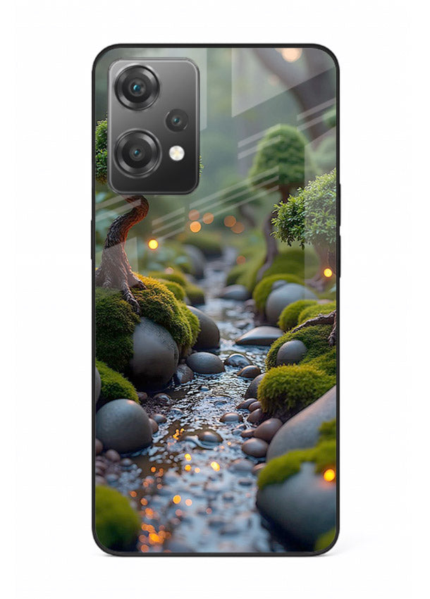 Mystic Bonsai Path enchanted bonsai forest artwork OnePlus Nord CE2 Lite 5G glass back cover