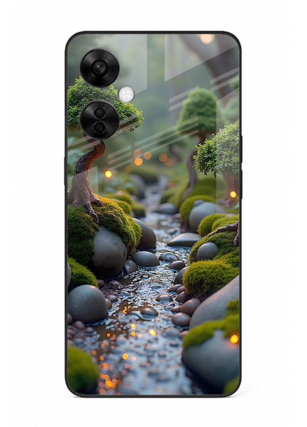 Mystic Bonsai Path enchanted bonsai forest artwork OnePlus Nord CE3 Lite glass back cover