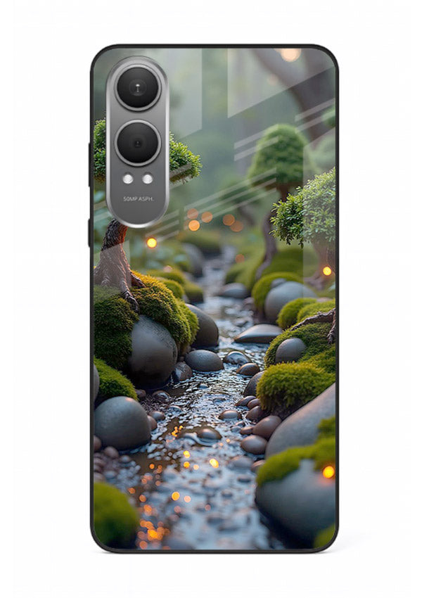Mystic Bonsai Path enchanted bonsai forest artwork OnePlus Nord CE4 Lite glass back cover