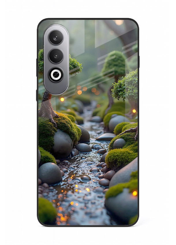 Mystic Bonsai Path enchanted bonsai forest artwork OnePlus Nord CE4 glass back cover