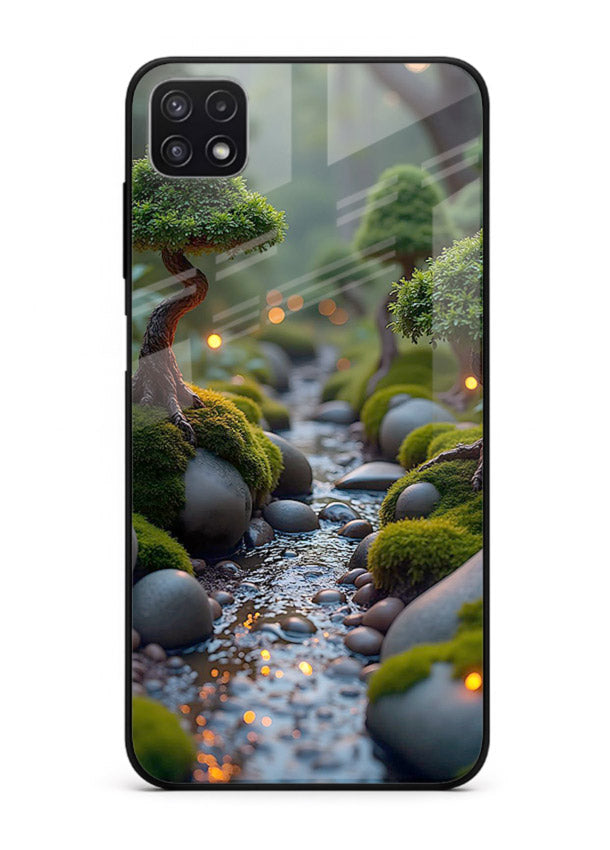 Mystic Bonsai Path enchanted bonsai forest artwork Samsung F42 5G glass back cover