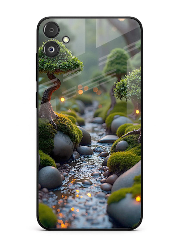 Mystic Bonsai Path enchanted bonsai forest artwork Samsung F14 5G glass back cover