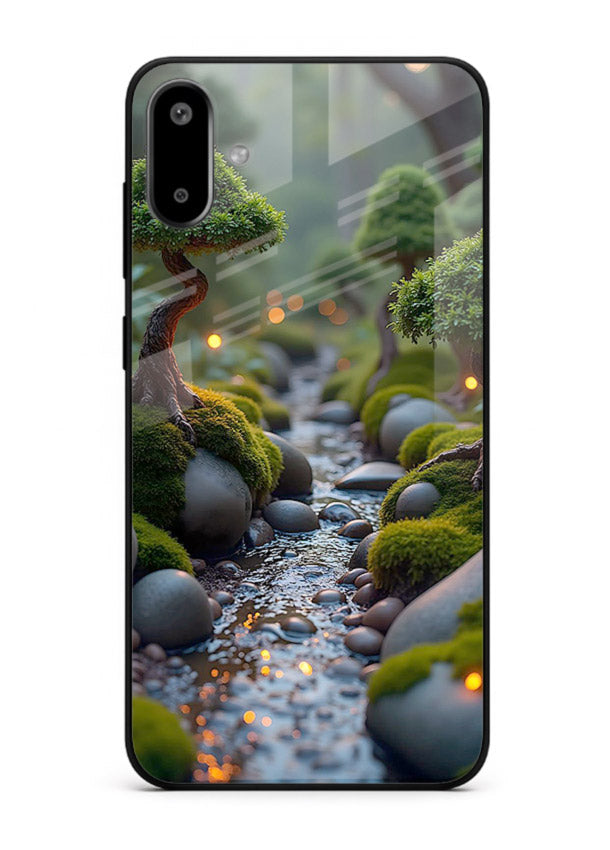 Mystic Bonsai Path enchanted bonsai forest artwork Samsung F06 5G glass back cover