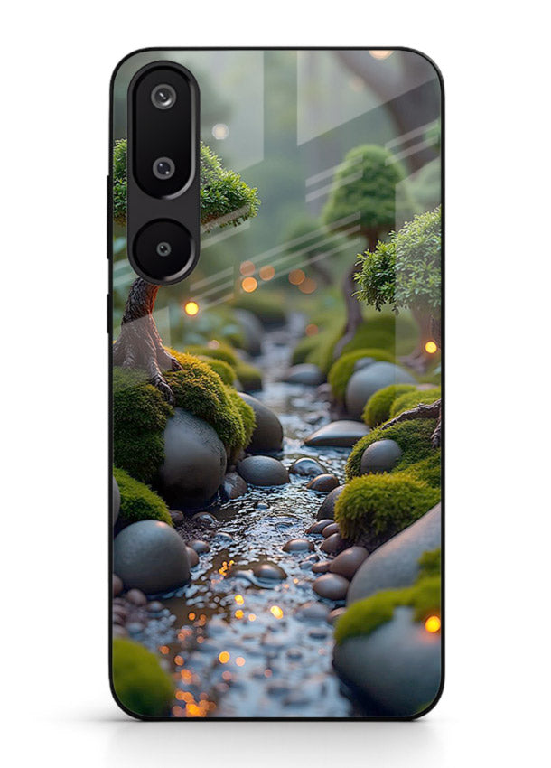 Mystic Bonsai Path enchanted bonsai forest artwork Samsung F16 5G glass back cover