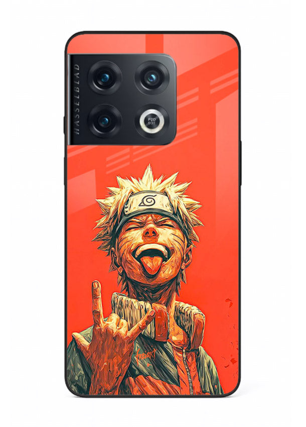 naruto fierce red bold anime art OnePlus 10 Pro glass cover intense ninja expression case