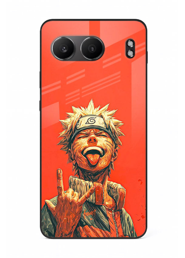 naruto fierce red bold anime art OnePlus Nord 4 glass cover intense ninja expression case