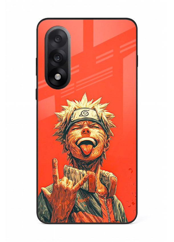 naruto fierce red bold anime art OnePlus Nord 5 glass cover intense ninja expression case