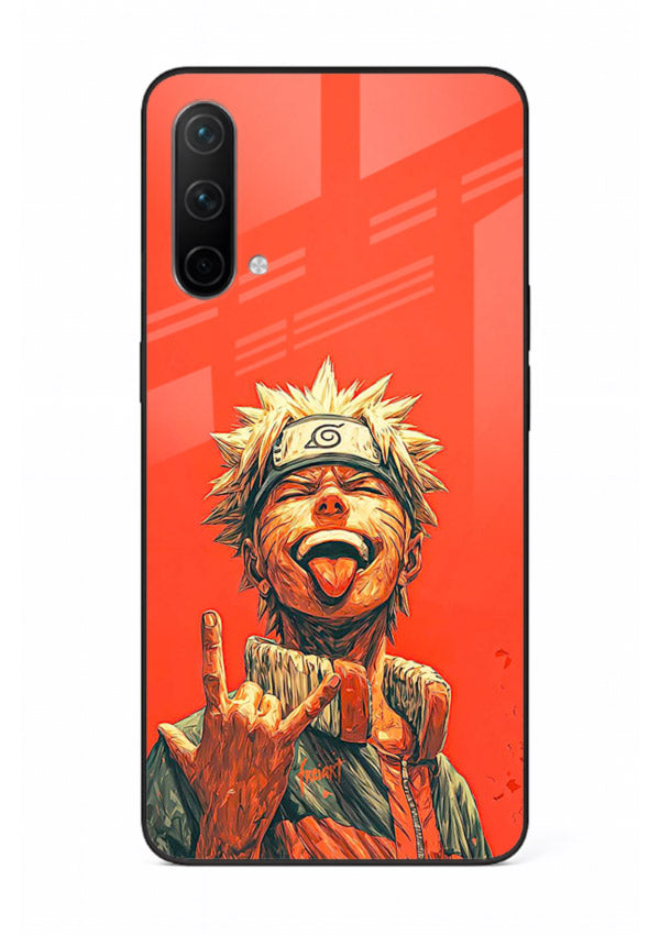 naruto fierce red bold anime art OnePlus Nord CE 5G glass cover intense ninja expression case