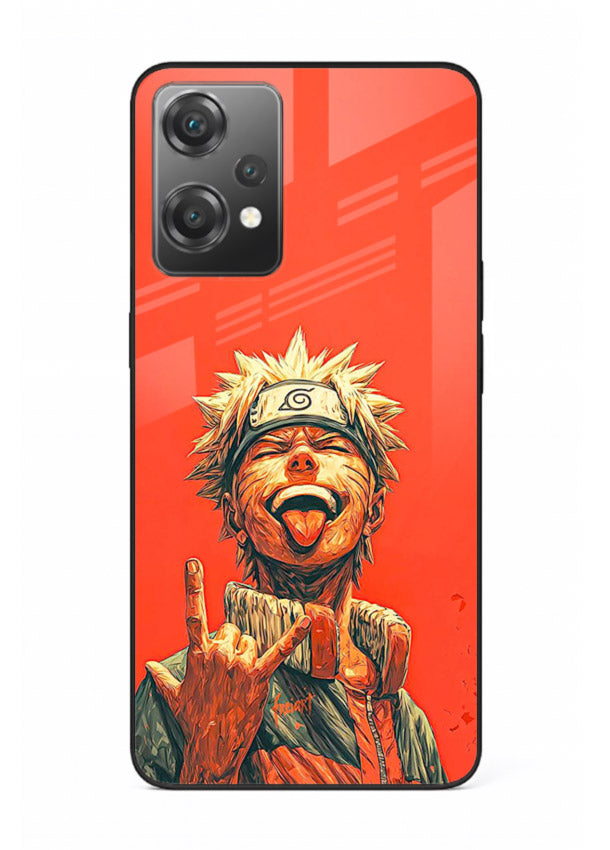 naruto fierce red bold anime art OnePlus Nord CE2 Lite 5G glass cover intense ninja expression case
