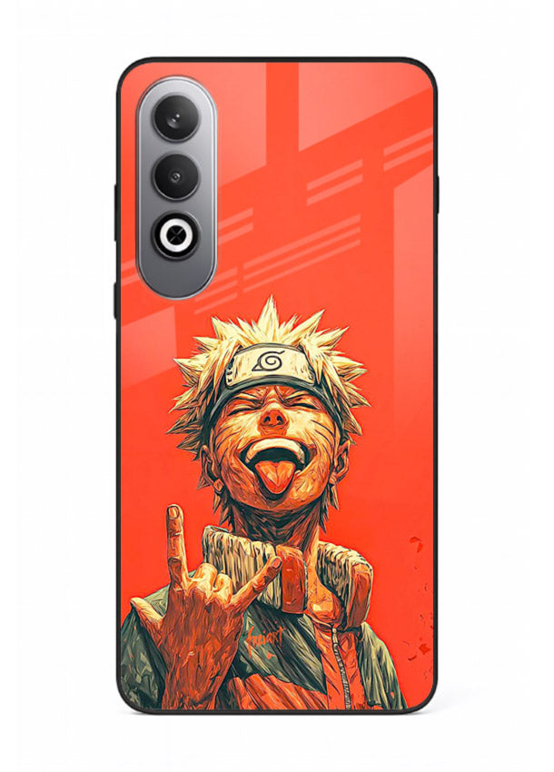 naruto fierce red bold anime art OnePlus Nord CE4 glass cover intense ninja expression case