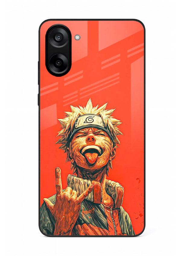 naruto fierce red bold anime art OnePlus Nord CE5 glass cover intense ninja expression case