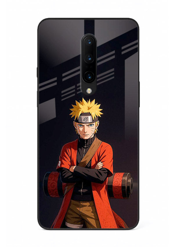 naruto fist power strong anime art OnePlus 8 glass cover intense ninja pose case