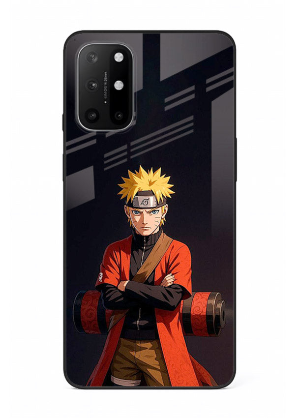 naruto fist power strong anime art OnePlus 8T glass cover intense ninja pose case