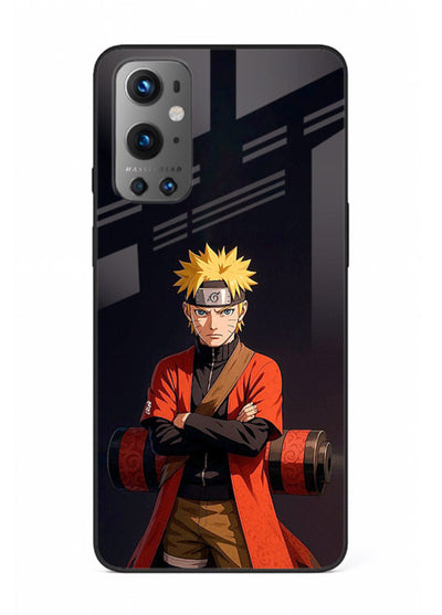 naruto fist power strong anime art OnePlus 9 glass cover intense ninja pose case