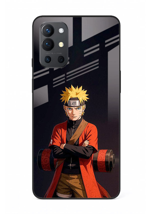 naruto fist power strong anime art OnePlus 9R glass cover intense ninja pose case