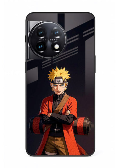 naruto fist power strong anime art OnePlus 11 glass cover intense ninja pose case