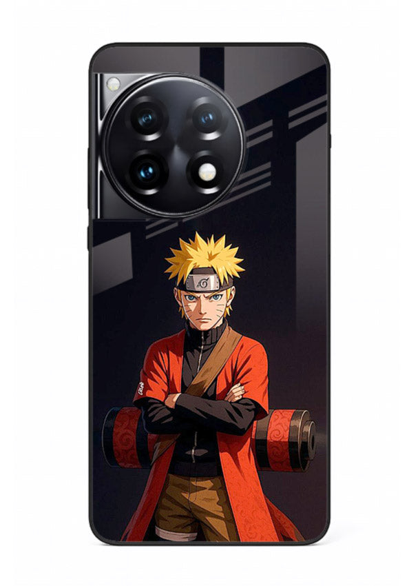 naruto fist power strong anime art OnePlus 12R glass cover intense ninja pose case