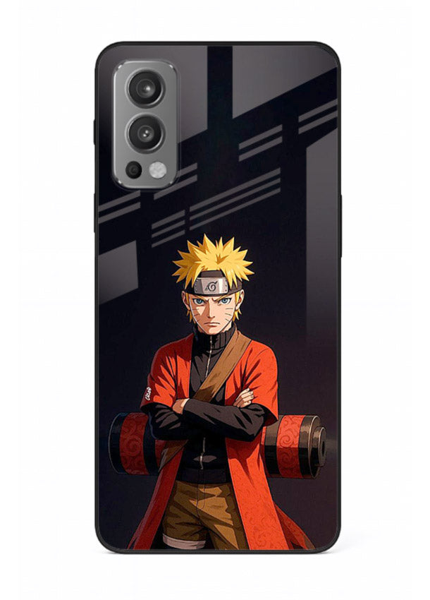 naruto fist power strong anime art OnePlus Nord 2 glass cover intense ninja pose case