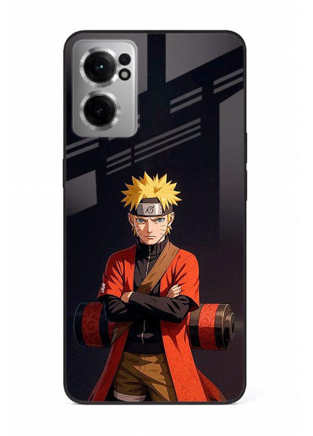 naruto fist power strong anime art OnePlus Nord CE2 5G glass cover intense ninja pose case