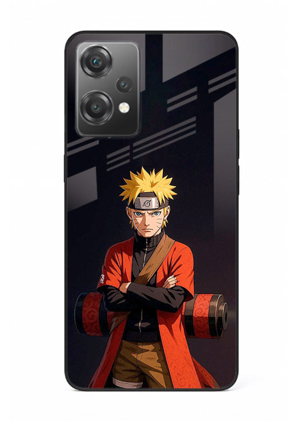 naruto fist power strong anime art OnePlus Nord CE2 Lite 5G glass cover intense ninja pose case
