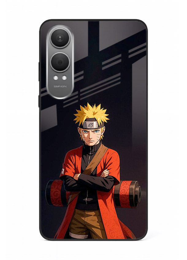 naruto fist power strong anime art OnePlus Nord CE4 Lite glass cover intense ninja pose case
