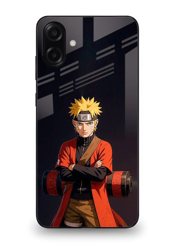 naruto fist power strong anime art Samsung A07 4G glass cover intense ninja pose case
