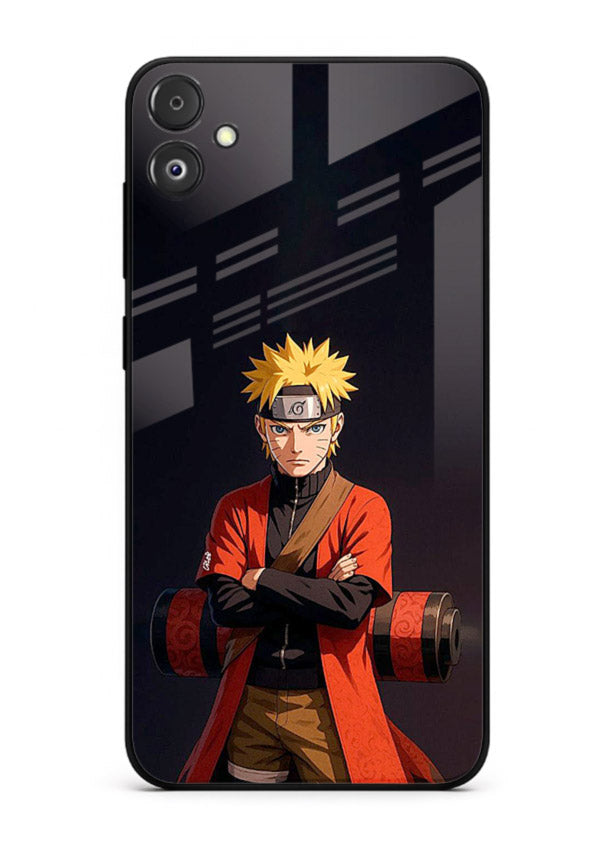 naruto fist power strong anime art Samsung F14 5G glass cover intense ninja pose case